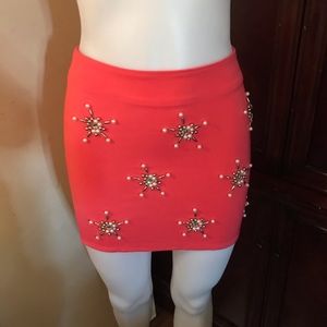 🆕 LLove Redish Slim Fit Mini Skirt-Small